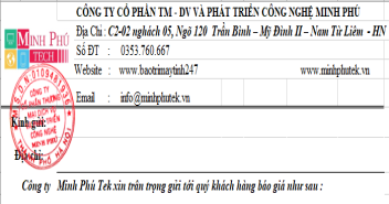 Báo giá bảo trì hệ thống máy tính